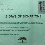 15 Days of Donations!