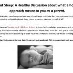 Thank you to Crunchy Mama Doula for a great discussion on SLEEP!